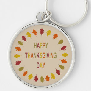 Thanksgiving Oak Leaves Key Ring