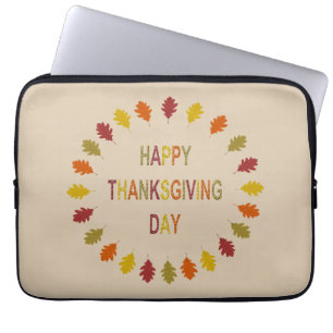 Thanksgiving Oak Leaves Laptop Sleeve