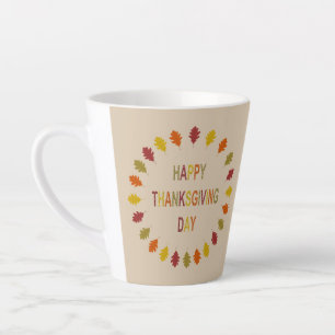 Thanksgiving Oak Leaves Latte Mug