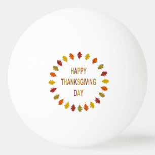Thanksgiving Oak Leaves Ping Pong Ball