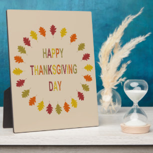 Thanksgiving Oak Leaves Plaque