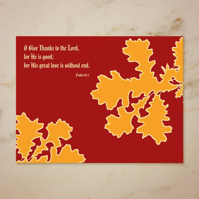 Thanksgiving Oak Leaves Post Card (Creator Uploaded)