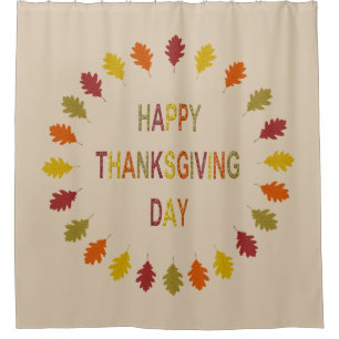 Thanksgiving Oak Leaves Shower Curtain