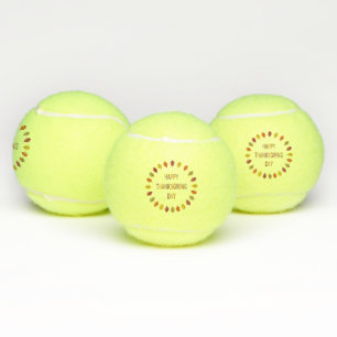 Thanksgiving Oak Leaves Tennis Balls