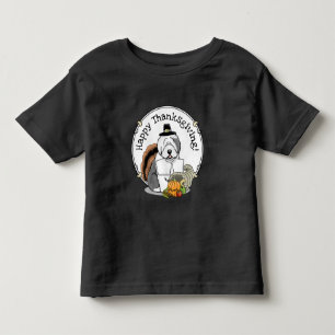 Thanksgiving Old English Sheepdog (Grey 1) Toddler T-Shirt