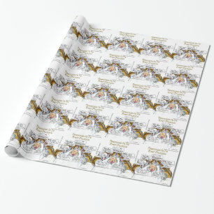 Thanksgiving On Dyslexicon Funny Wrapping Paper
