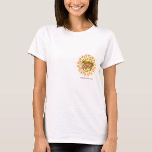 Thanksgiving Orange Bohemian Mandala Autumn Leaves T-Shirt