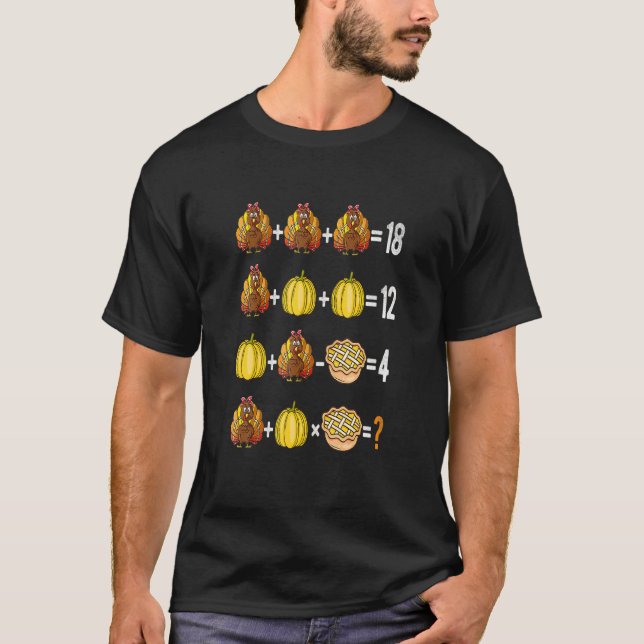 Thanksgiving Order Of Operations Quiz Math Teacher T-Shirt (Front)