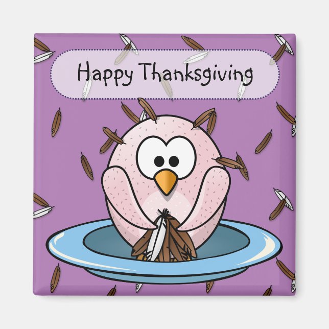 Thanksgiving owl magnet (Front)