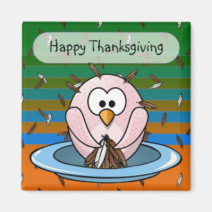 Thanksgiving owl magnet