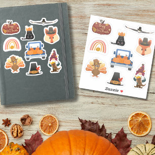 Thanksgiving pack 1 with 9 designs- stickers