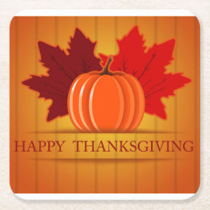 Thanksgiving paper coaster