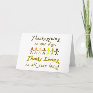 Thanksgiving Paper Cutouts Cute Saying Holiday Card