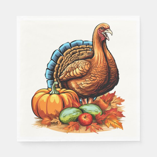 Thanksgiving Paper Napkins  (Front)