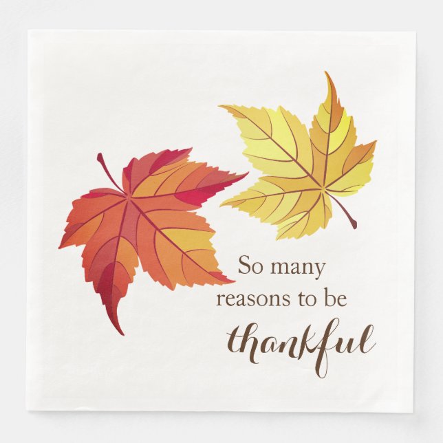 Thanksgiving Paper Napkins (Front)