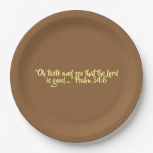 Thanksgiving Paper Plates "Taste and See"
