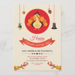 Thanksgiving Party Flyer Invitation