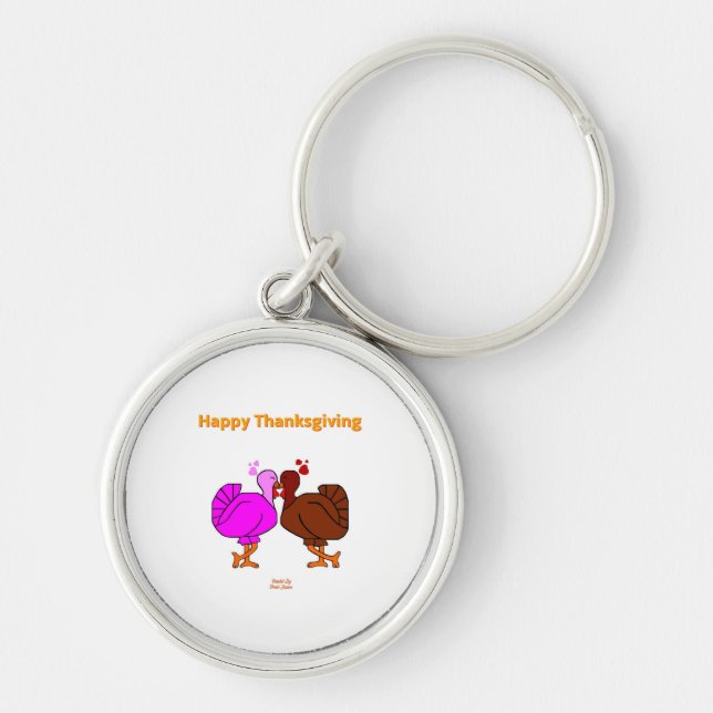 Thanksgiving Passion Round Premium Key Chain (Front)
