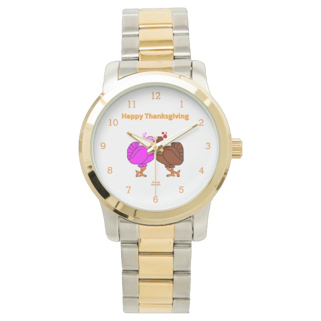 Thanksgiving Passion Two-Tone Bracelet Watch (Front)