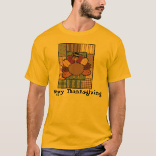 Thanksgiving Patchwork Turkey T-Shirt