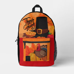 Thanksgiving Pattern, Modern Trendy Printed Backpack