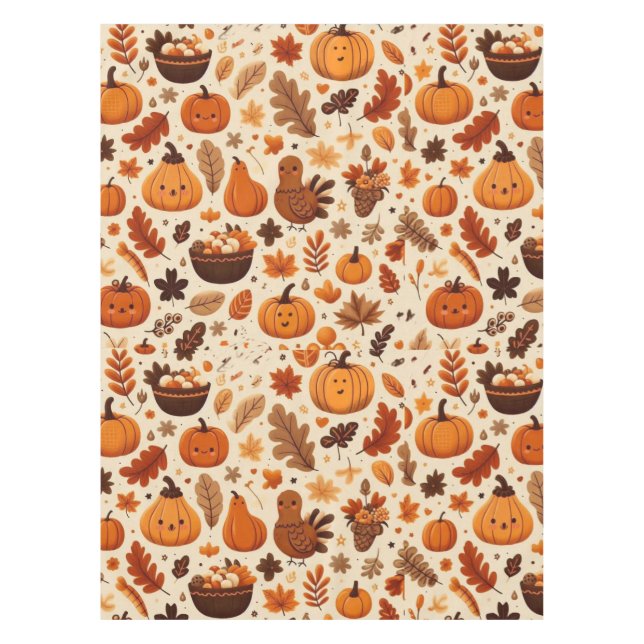 Thanksgiving Pattern Tablecloth (Front)