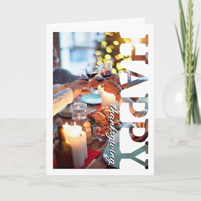 thanksgiving Photo Card | Personalised party (Front)