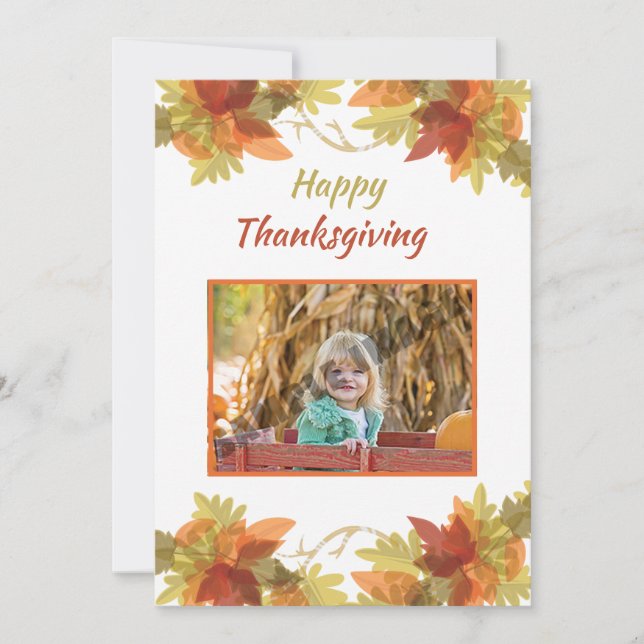 Thanksgiving Photo Card template (Front)