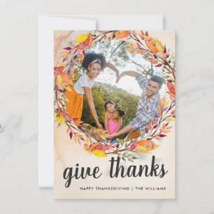 Thanksgiving Photo Collage Card Autumn Abundance