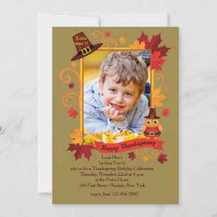 Thanksgiving Photo Frame Invitation