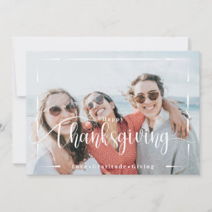 Thanksgiving Photo Minimalist  Holiday Card
