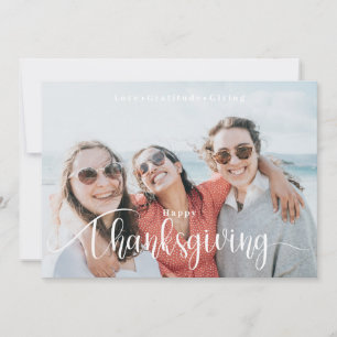 Thanksgiving Photo Minimalist  Holiday Card