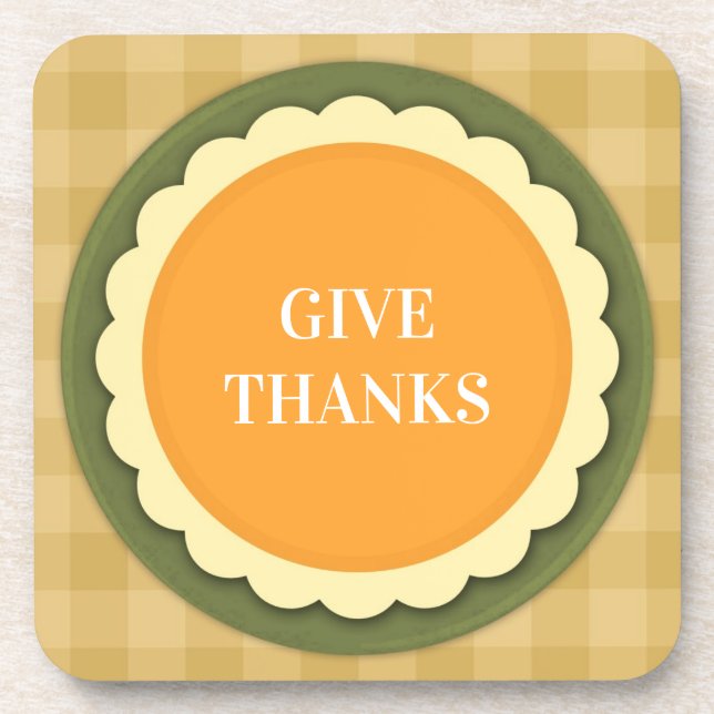 Thanksgiving Pie Coasters (set of 4) (Front)