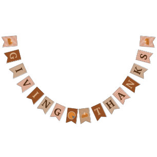 Thanksgiving Pie Dinner Party Bunting Banner