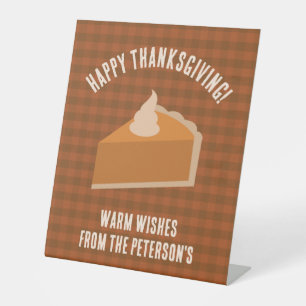 Thanksgiving Pie Dinner Party Pedestal Sign
