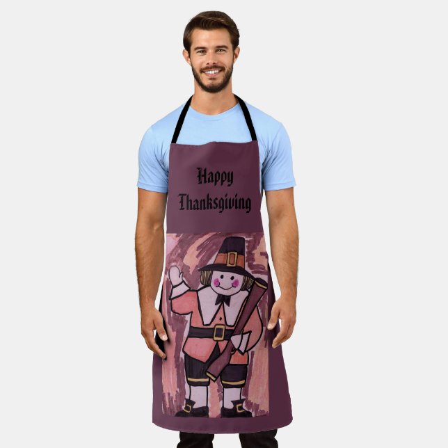 THANKSGIVING PILGRAM  APRON (Worn)