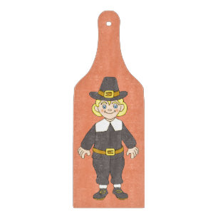 Thanksgiving Pilgrim Boy Cutting Board