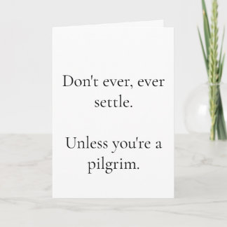Thanksgiving Pilgrim card