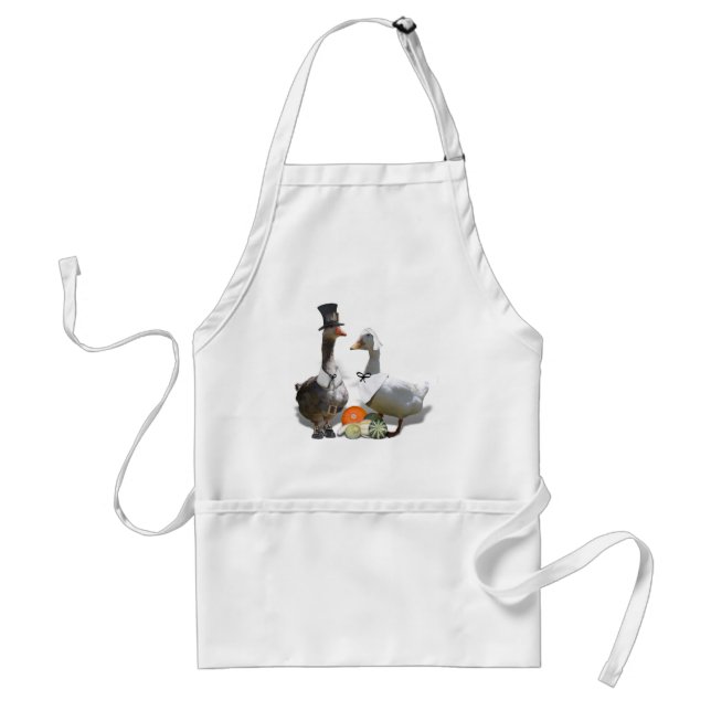 Thanksgiving Pilgrim Duck Couple Standard Apron (Front)