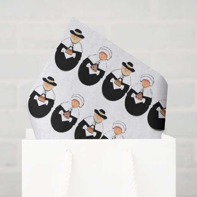 Thanksgiving Pilgrims Tissue Paper (Gift Bag)