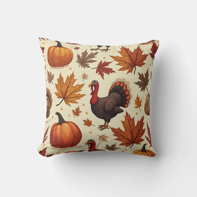 Thanksgiving Pillow Cushion (Front)