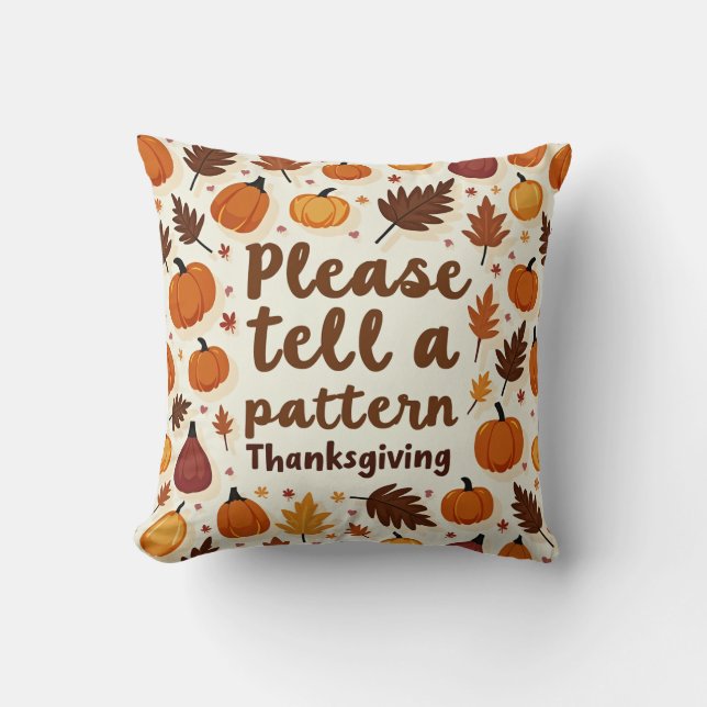 Thanksgiving Pillow Cushion (Front)