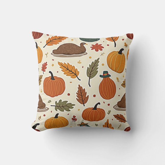 Thanksgiving Pillow Cushion (Front)
