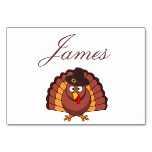 Thanksgiving Place Cards - Turkey With Hat