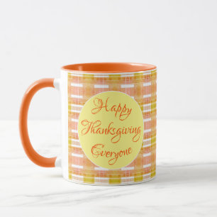 Thanksgiving Plaid Coffee Mug