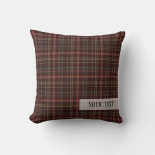 Thanksgiving plaid tartan pattern cushion