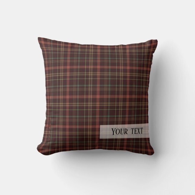 Thanksgiving plaid tartan pattern cushion (Front)