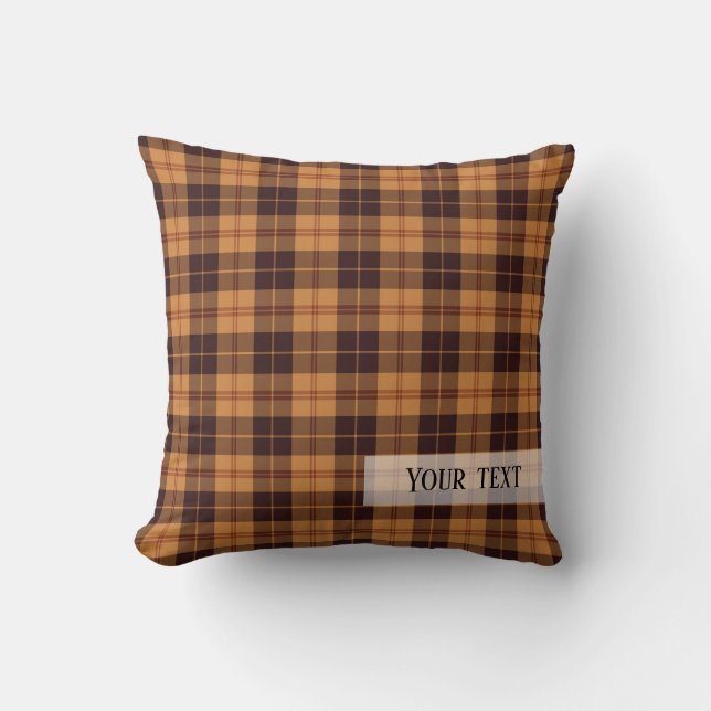 Thanksgiving plaid tartan pattern cushion (Front)