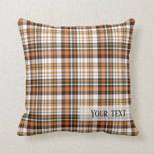 Thanksgiving plaid tartan pattern cushion