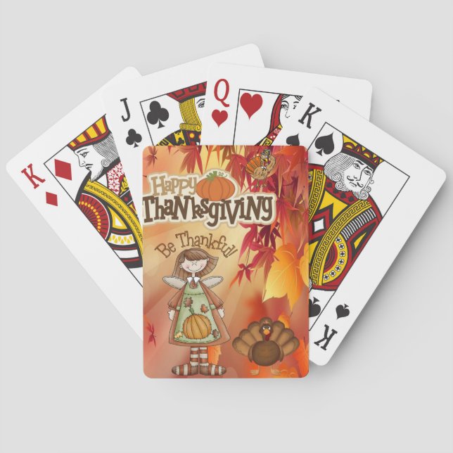 Thanksgiving Playing Card Deck (Back)